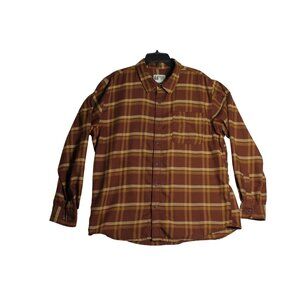 Marmot Mountain Works L/S Plaid Button Down Flannel Shirt Mens XL